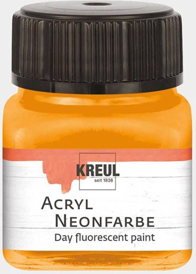 C.Kreul Neon Oranje Acrylverf 20 ml Fluorescerende watergedragen acrylverf