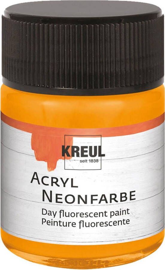 C.Kreul Neon Oranje Acrylverf 50 ml Fluorescerende watergedragen acrylverf