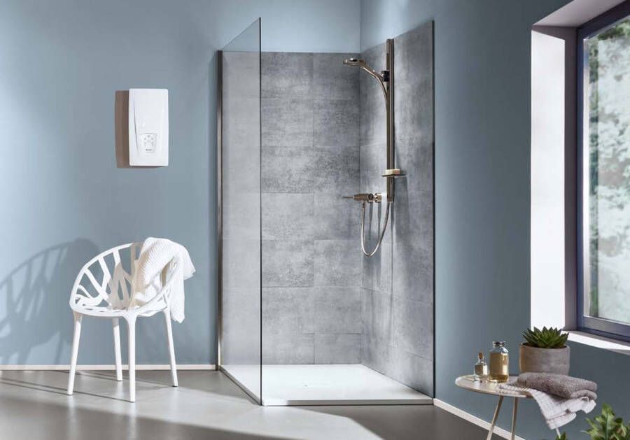 CLAGE Doorstroom verwarmer comfortmodel DCX Next 400 volt Instelbaar: (18 21 24 27kW) 9 2 10 7 12 3 13 8 l min 3 voorkeuzes 35° 45° 55° doorstroomverwarming Doorstromer Boiler Douche badkuip wastafel Gootsteen Wastafel