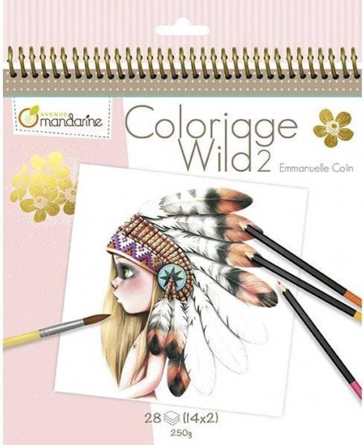 Clairefontaine Coloriage Wild 2 Coloring Book GY068C Kleurboek voor volwassenen