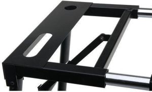 Classic Cantabile Klassieke Cantabile klaptafel met klavierstandaard voor digitale piano's of moedertoetsenborden uitschuifbaar steunvlak in hoogte verstelbaar van 65-110 cm zwart
