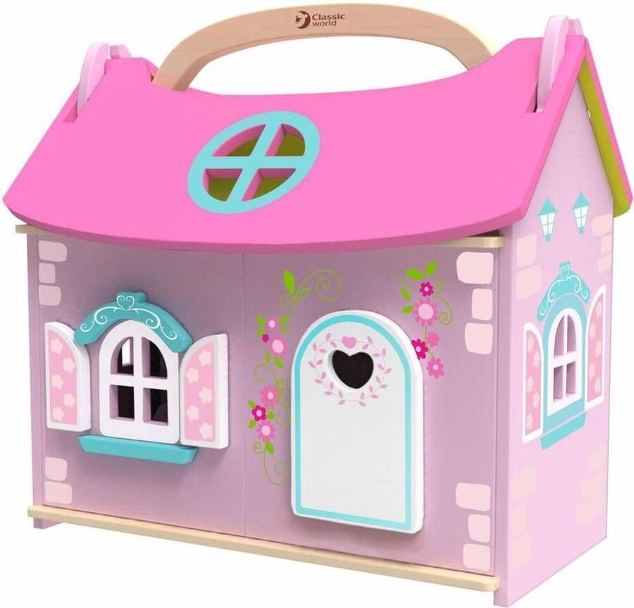 Classic World Houten Poppenhuis met Accessoires
