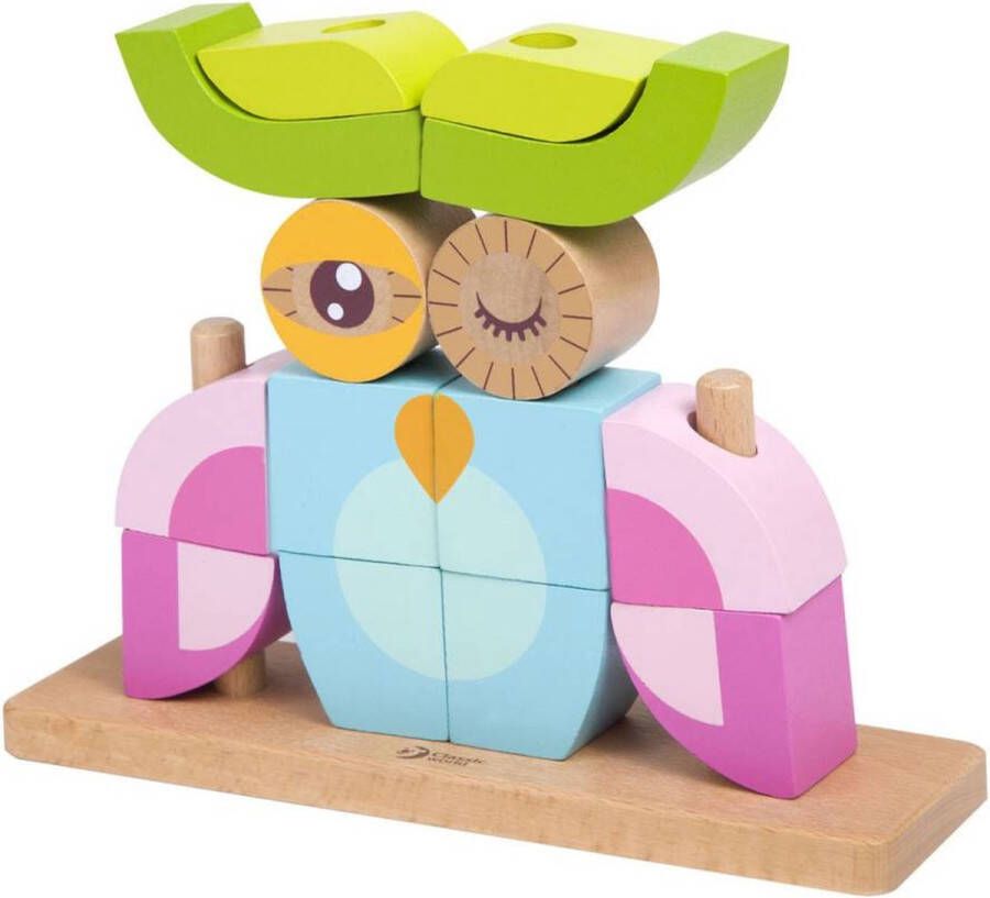 Classic World Creatieve 3D Klassieke 3D Werelduil Houten Blokken