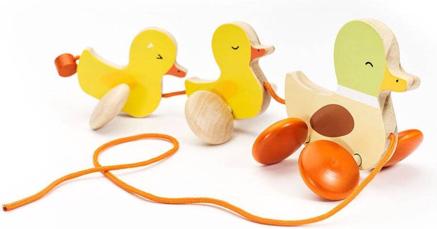 Classic World Houten Trekfiguur Eenden