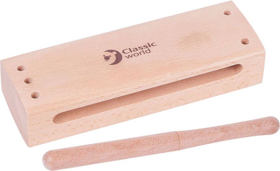 Classic World Toonblok Muziekinstrument Slagstok Hout