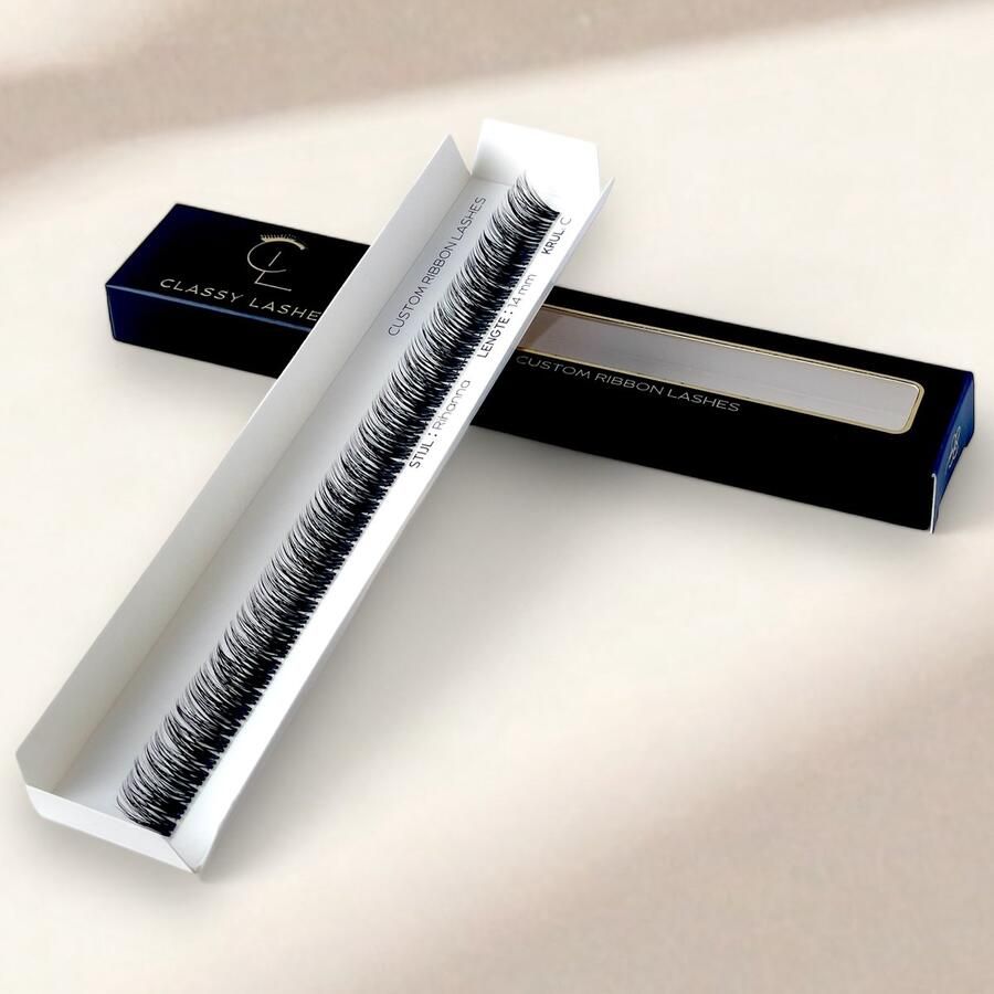 Classy Lashes Ribbon Fast Lashes Maximal Volume Stijl Rihanna Fast Lash Segment 14 mm DIY Wimperextensions Nepwimpers Wimperplukjes