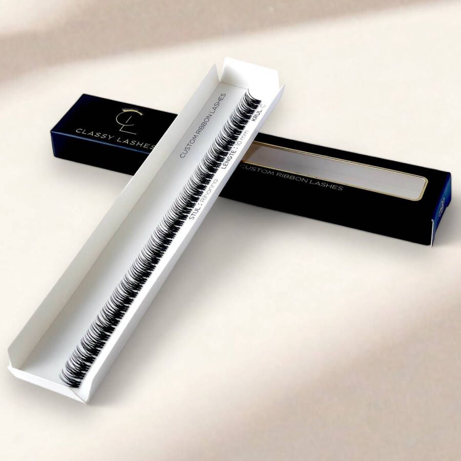 Classy Lashes Ribbon Fast Lashes Maximal Volume Stijl Rihanna Fast Lash Segment 10 mm DIY Wimperextensions Nepwimpers Wimperplukjes