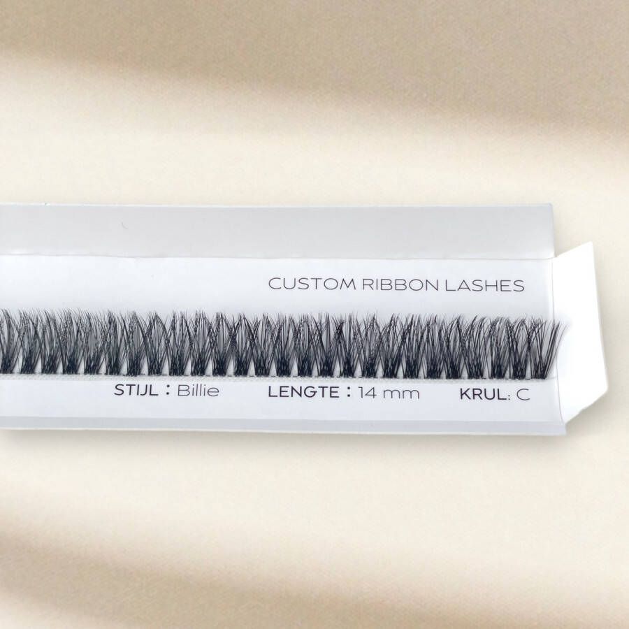Classy Lashes Ribbon Fast Lashes Medium Volume Stijl Billie Fast Lash Segment 14 mm DIY Wimperextensions Nepwimpers Wimperplukjes