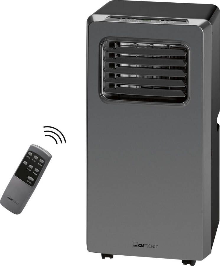 Clatronic CL 3672 mobiele airconditioner 8000 BTU met afstandsbediening- Zwart grijs