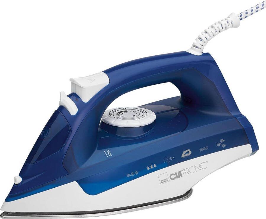 Clatronic DB 3704 Stoomstrijkijzer met 7 functies -roestvrijstalen speciale zool traploze temperatuurregeling