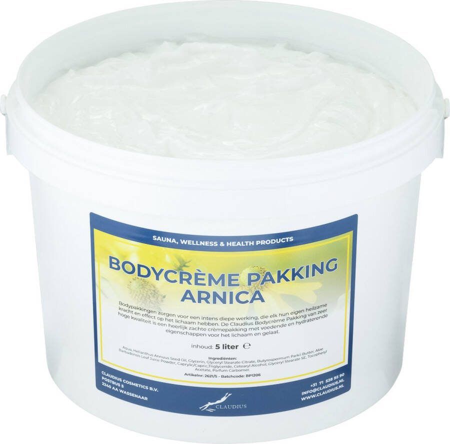 Claudius Cosmetics Benelux B.V. Bodycrème Pakking Arnica 5 liter