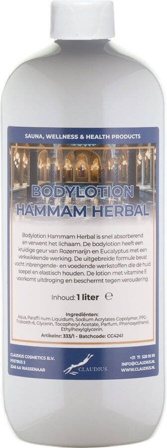 Claudius Cosmetics Benelux B.V. Bodylotion Hammam Herbal 1 liter