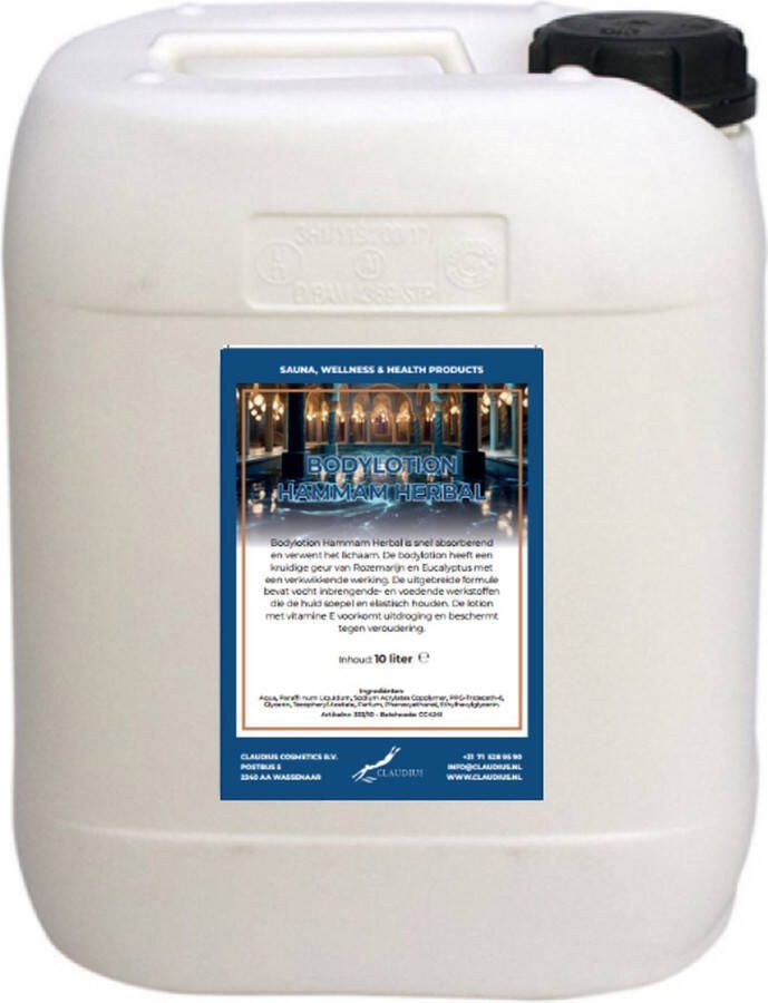 Claudius Cosmetics Benelux B.V. Bodylotion Hammam Herbal 10 liter