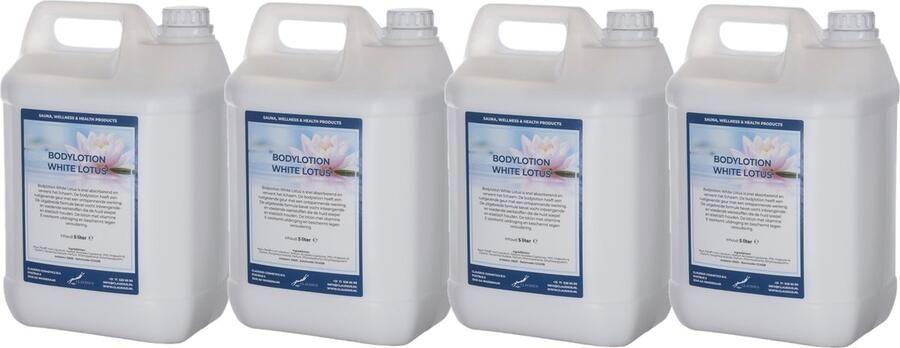 Claudius Cosmetics Benelux B.V. Bodylotion White Lotus 5 liter set van 4 stuks