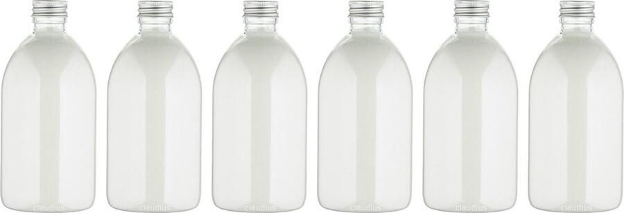 Claudius Cosmetics B.V. Scrubzout White Lotus 650 gram Fles met aluminium dop set van 6 stuks Hydraterende Lichaamsscrub