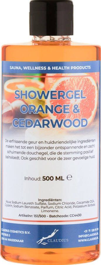 Claudius Cosmetics Benelux B.V. Douchegel Sweet Orange & Cedarwood 500 ml Showergel