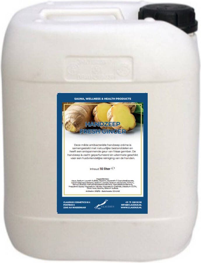 Claudius Cosmetics Benelux B.V. Handzeep Fresh Ginger 10 liter