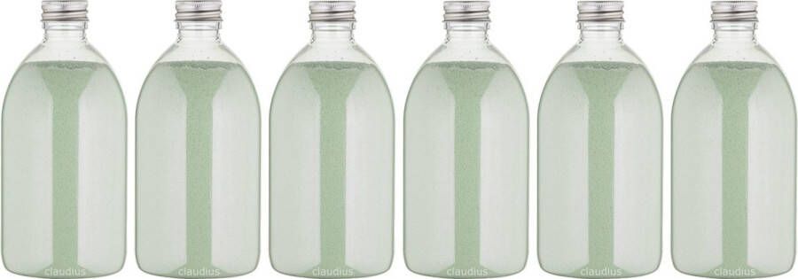 Claudius Cosmetics Benelux B.V. Scrubzout Dennen 650 gram Fles met aluminium dop set van 6 stuks Hydraterende Lichaamsscrub