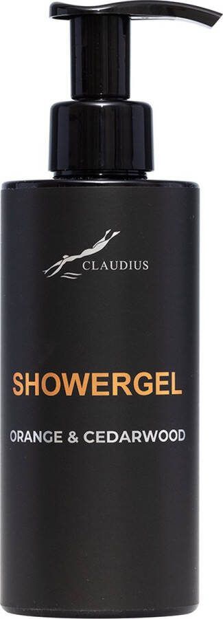 Claudius Cosmetics Benelux B.V. Showergel Sweet Orange & Cedarwood 300 ml met pomp zwarte fles Douchegel
