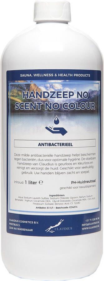 Claudius Cosmetics Benelux Handzeep No scent No colour 1 liter