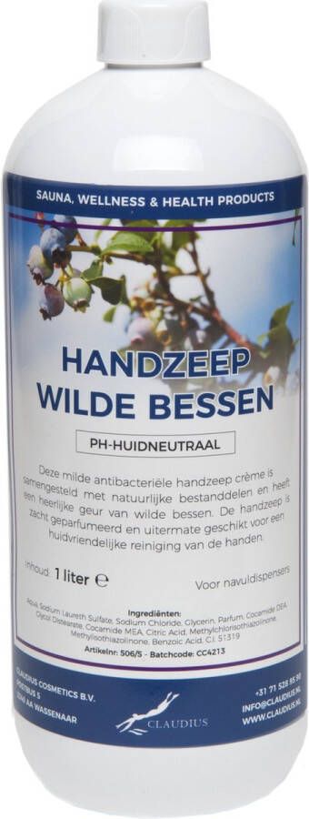 Claudius Cosmetics Benelux Handzeep Wilde Bessen 1 liter