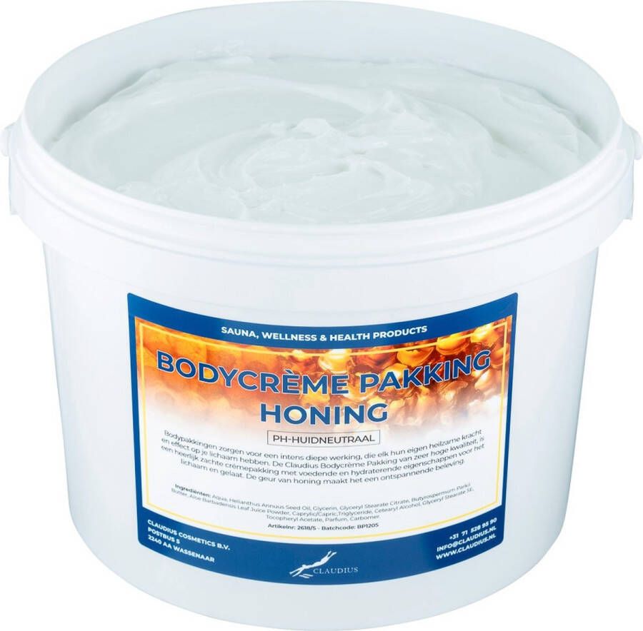 Claudius Cosmetics B.V. Bodycrème Pakking Honing 1 liter