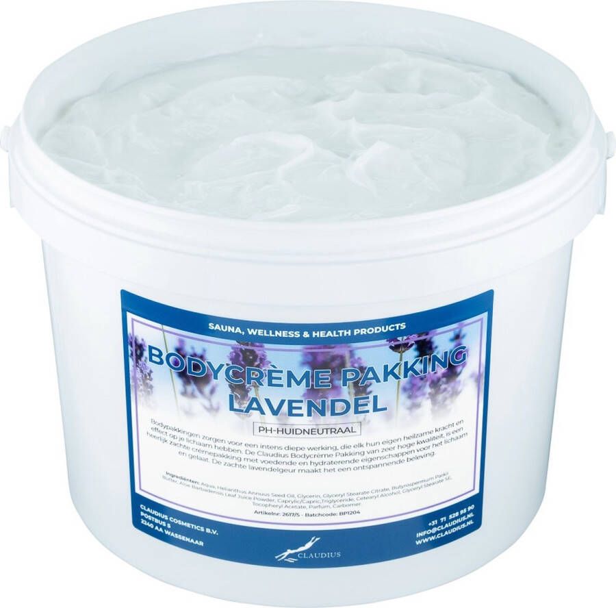 Claudius Cosmetics B.V. Bodycrème Pakking Lavendel 1 liter
