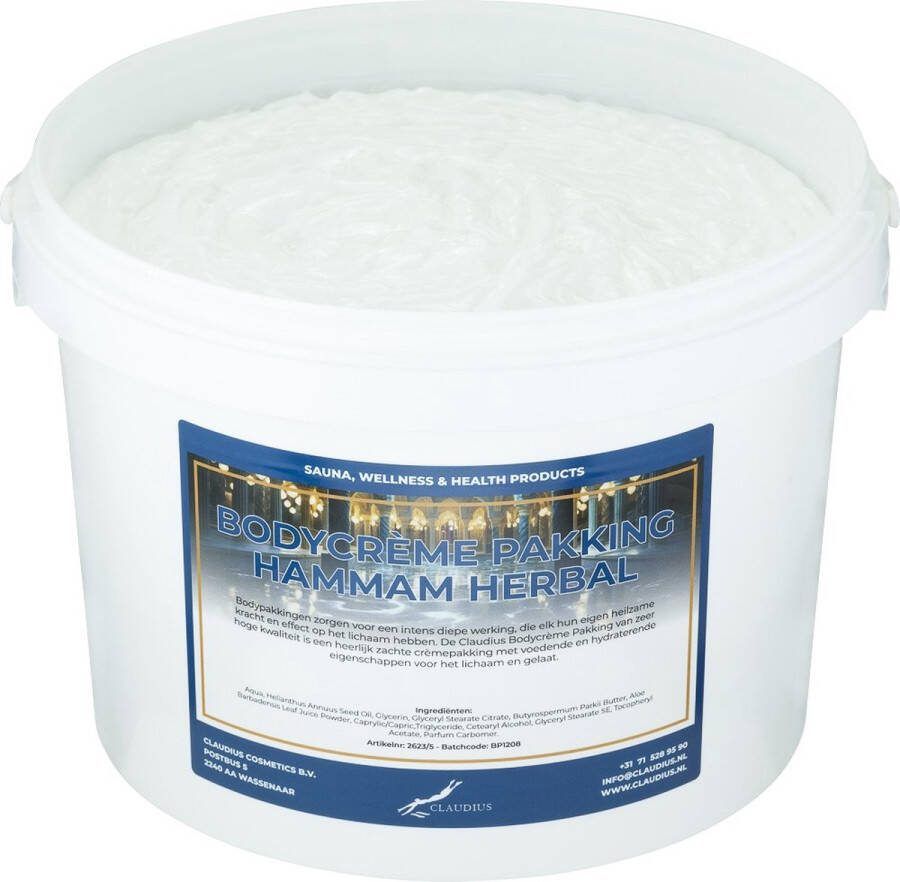Claudius Cosmetics B.V. Bodycrème Pakking Hammam Herbal 1 liter