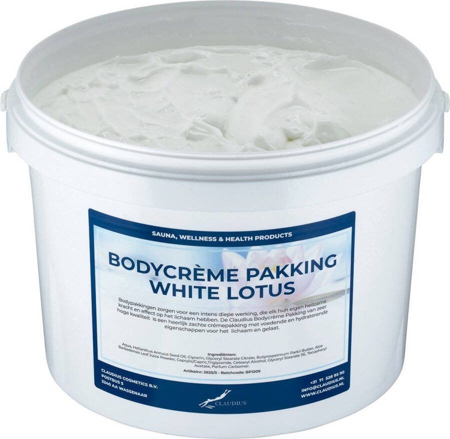 Claudius Cosmetics B.V. Bodycrème Pakking White Lotus 2 5 liter