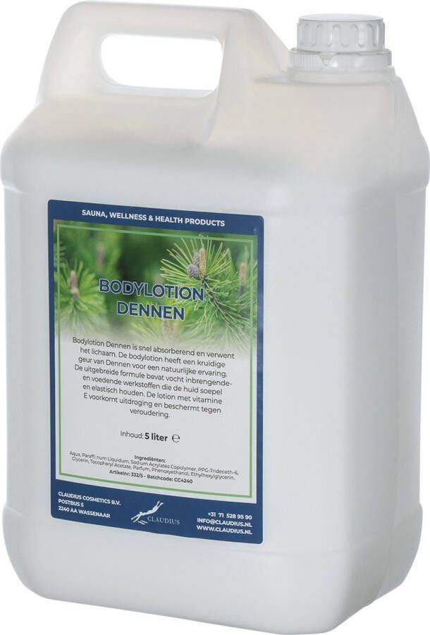 Claudius Cosmetics B.V. Bodylotion Dennen 5 liter