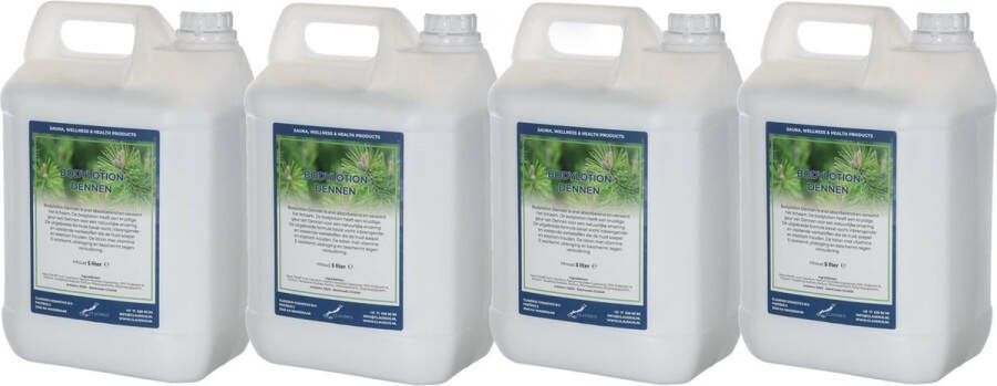 Claudius Cosmetics B.V. Bodylotion Dennen 5 liter set van 4 stuks