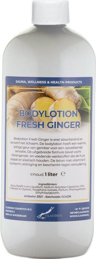 Claudius Cosmetics B.V. Bodylotion Fresh Ginger 1 liter
