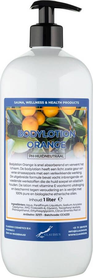 Claudius Cosmetics B.V. Bodylotion Orange 1 liter met gratis pomp