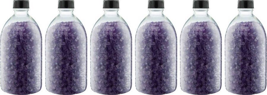Claudius Cosmetics B.V. Claudius Badzout Lavendel 600 gram Fles met zwarte dop set van 6 stuks