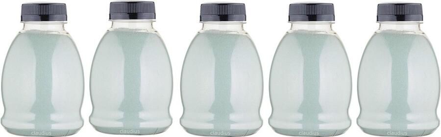 Claudius Cosmetics B.V. Scrubzout Hammam Herbal 375 gram Fles met zwarte dop Set van 5 stuks Hydraterende Lichaamsscrub