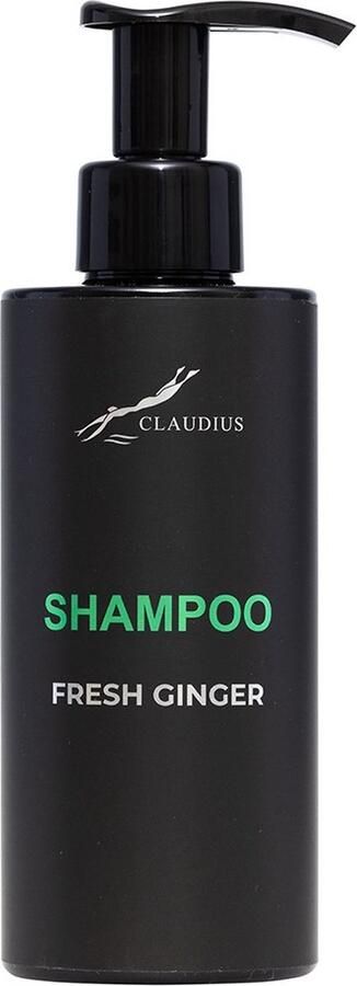 Claudius Cosmetics B.V. Shampoo Fresh Ginger 300 ml met pomp zwarte fles