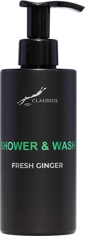 Claudius Cosmetics B.V. Shower & Wash Fresh Ginger 300 ml met pomp zwarte fles