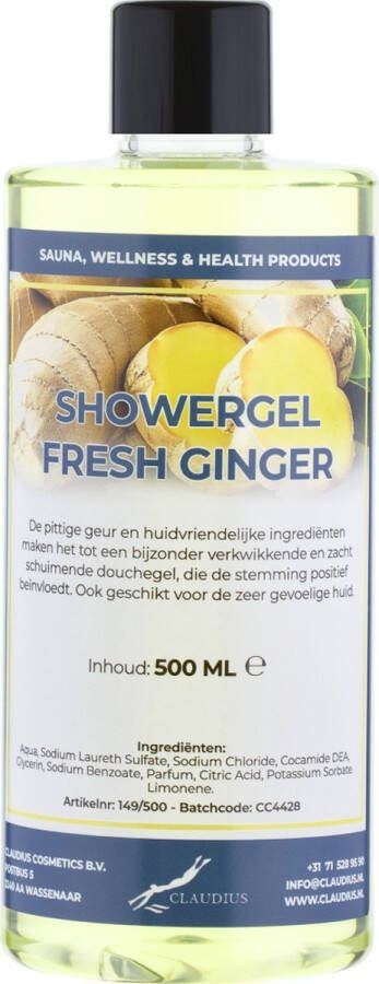 Claudius Cosmetics B.V. Douchegel Fresh Ginger 500 ml Showergel