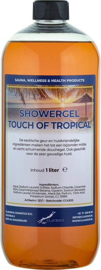 Claudius Cosmetics B.V. Douchegel Touch of Tropical 1 liter Showergel
