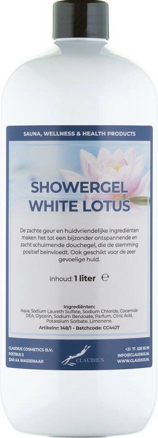 Claudius Cosmetics B.V. Douchegel White Lotus 1 liter showergel