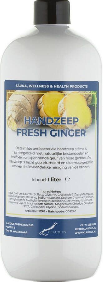 Claudius Cosmetics B.V. Handzeep Fresh Ginger 1 liter