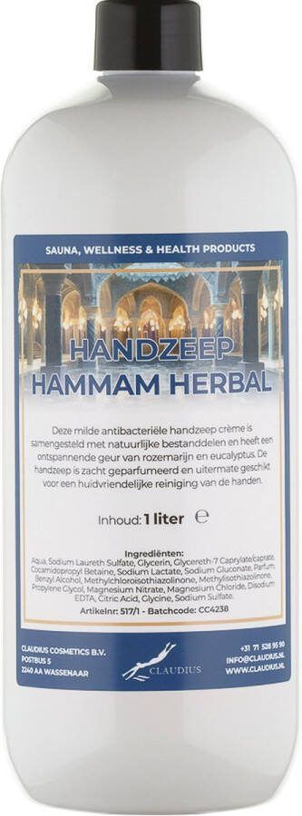 Claudius Cosmetics B.V. Handzeep Hammam Herbal 1 liter