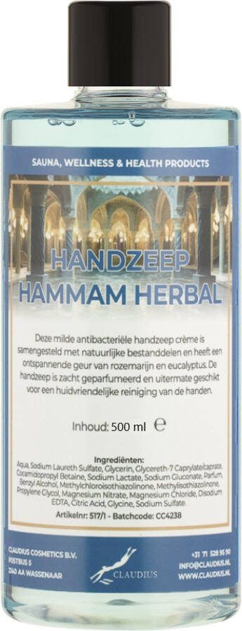 Claudius Cosmetics B.V. Handzeep Hammam Herbal 500 ml