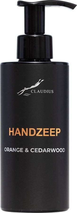 Claudius Cosmetics B.V. Handzeep Sweet Orange & Cedarwood 300 ml met pomp zwarte fles