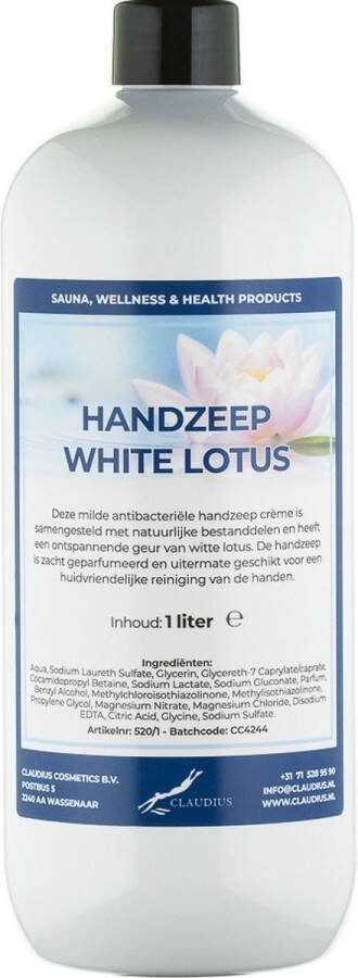 Claudius Cosmetics B.V. Handzeep White Lotus 1 liter