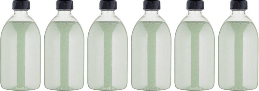Claudius Cosmetics B.V. Scrubzout Dennen 650 gram Fles met zwarte dop set van 6 stuks Hydraterende Lichaamsscrub