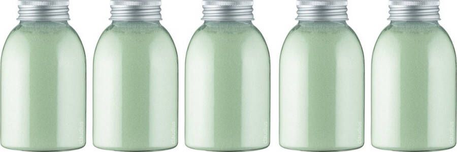 Claudius Cosmetics B.V. Scrubzout Eucalyptus 300 gram fles met aluminium dop Hydraterende Lichaamsscrub set van 5 stuks
