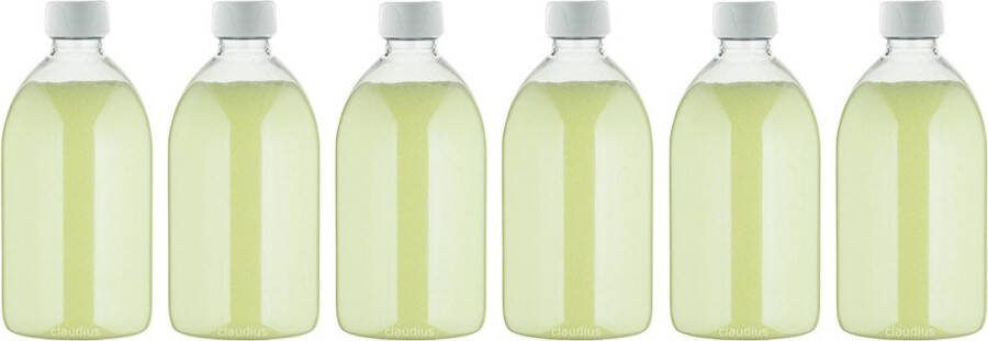 Claudius Cosmetics B.V. Scrubzout Fresh Ginger 650 gram Fles met witte dop set van 6 stuks Hydraterende Lichaamsscrub