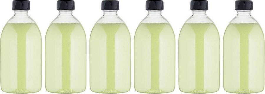 Claudius Cosmetics B.V. Scrubzout Fresh Ginger 650 gram Fles met zwarte dop set van 6 stuks Hydraterende Lichaamsscrub