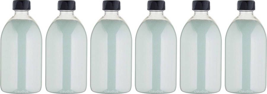Claudius Cosmetics B.V. Scrubzout Hammam Herbal 650 gram Fles met zwarte dop set van 6 stuks Hydraterende Lichaamsscrub